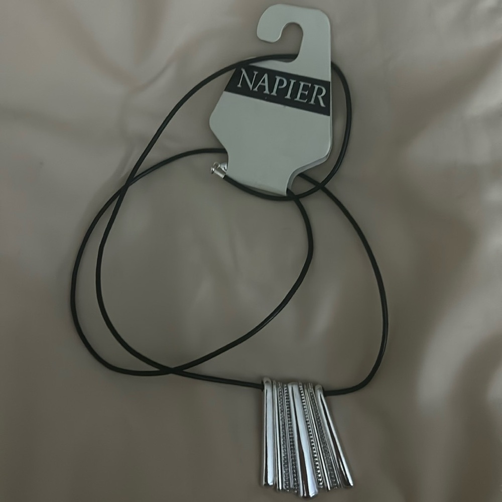 Napier 14” Silver Dangle Necklace